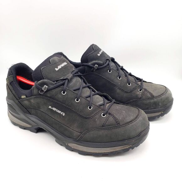 LOWA Renegade II GTX Lo Men’s 10 Hiking Trail Shoes Vibram Soles Black Goretex - Picture 3 of 9